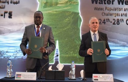توقيع مذكرة تفاهم بين مصر وجنوب السودان فى مجال الموارد المائية والري