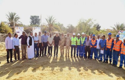 في ثانى أيام زيارته لواحة سيوة الأستاذ الدكتور سويلم يتفقد أعمال التطوير الجارية بالواحة